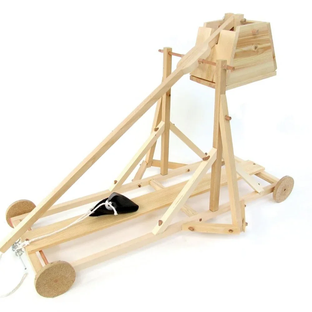 NEW Pathfinders Medieval Trebuchet Siege Engine Catapult Building Set Kit Craft